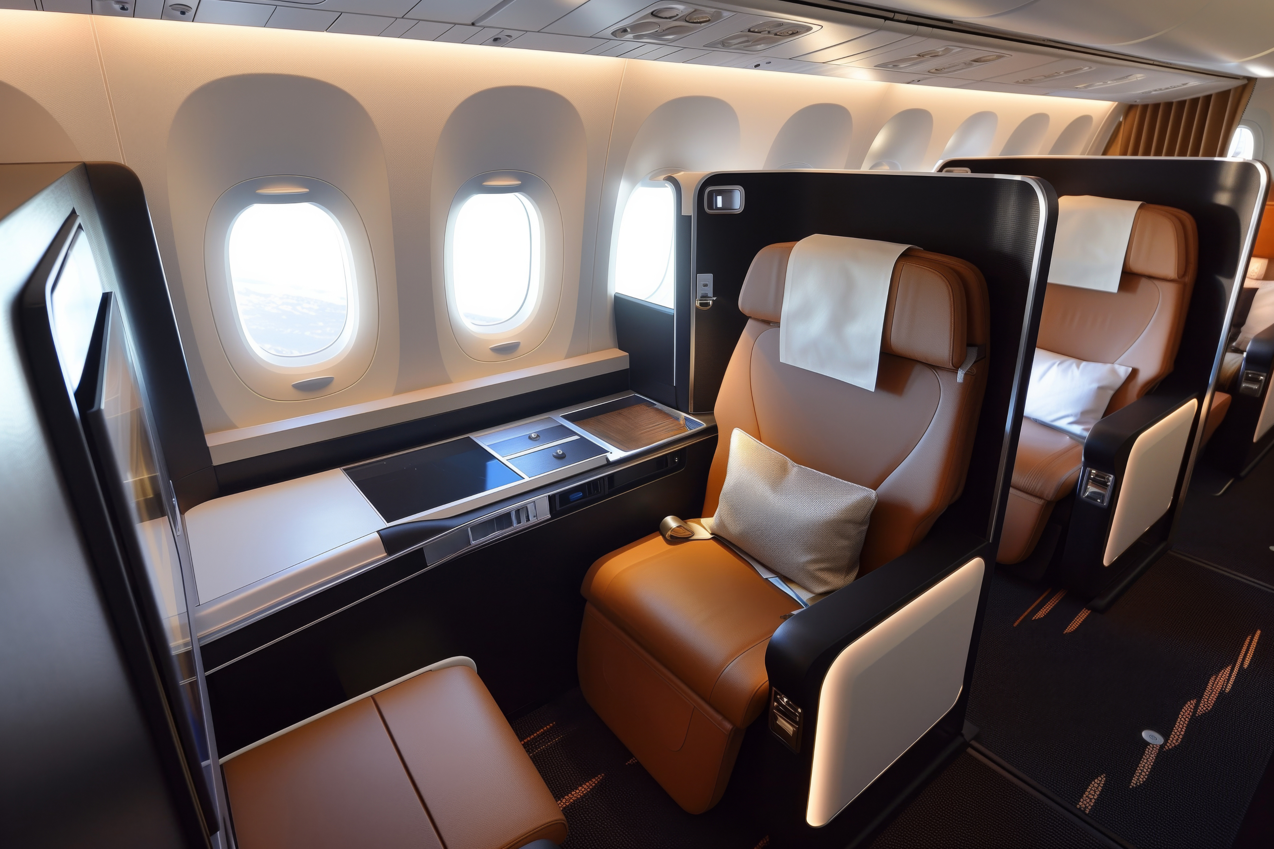 Business-class flights from the US to Delhi