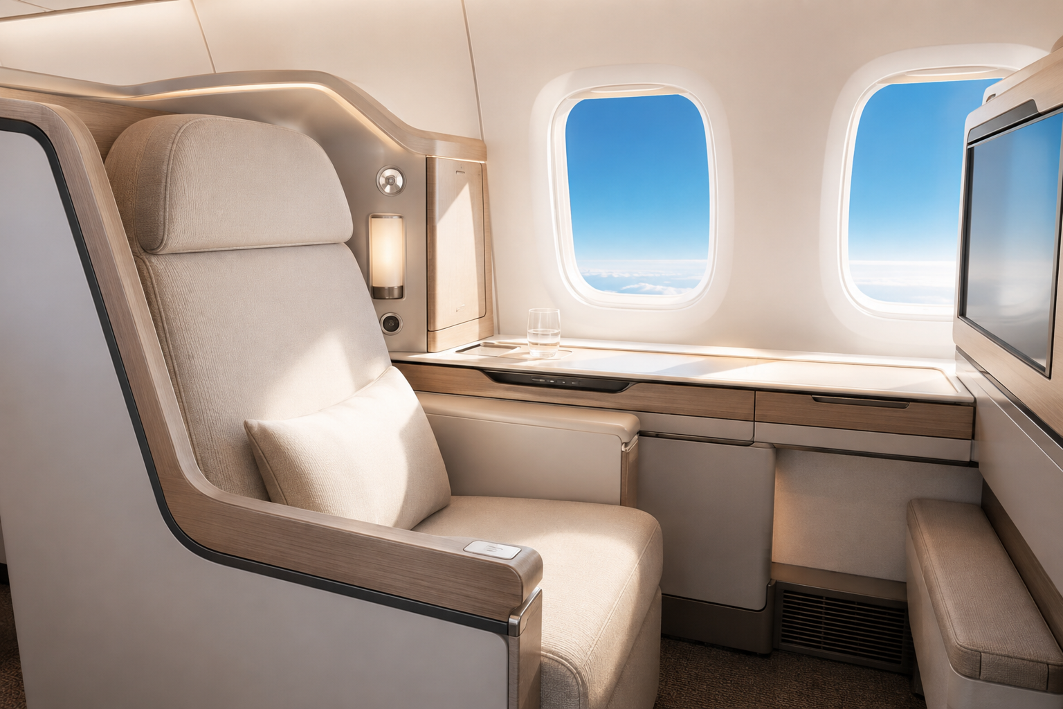 Business-class flights from the US to Geneva