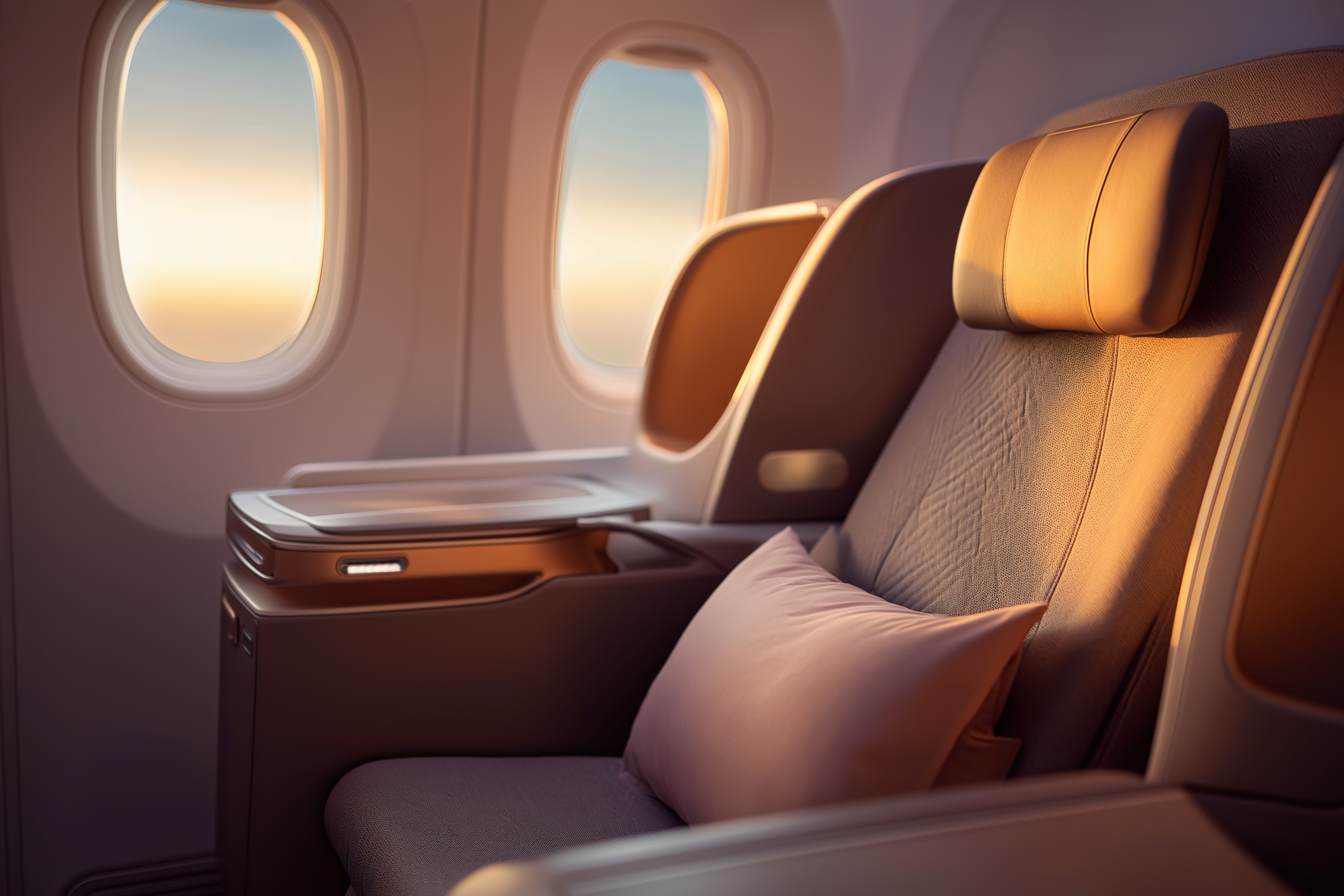 Business-class flights from the US to Paris