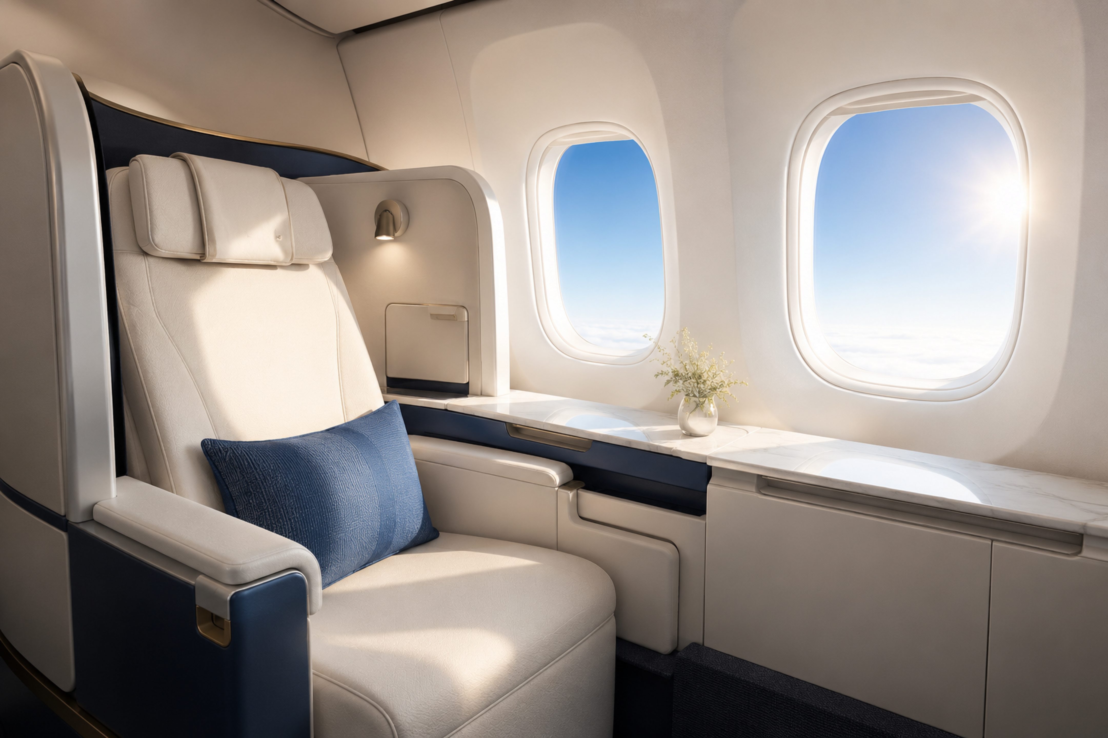 Business-class flights from the US to Prague