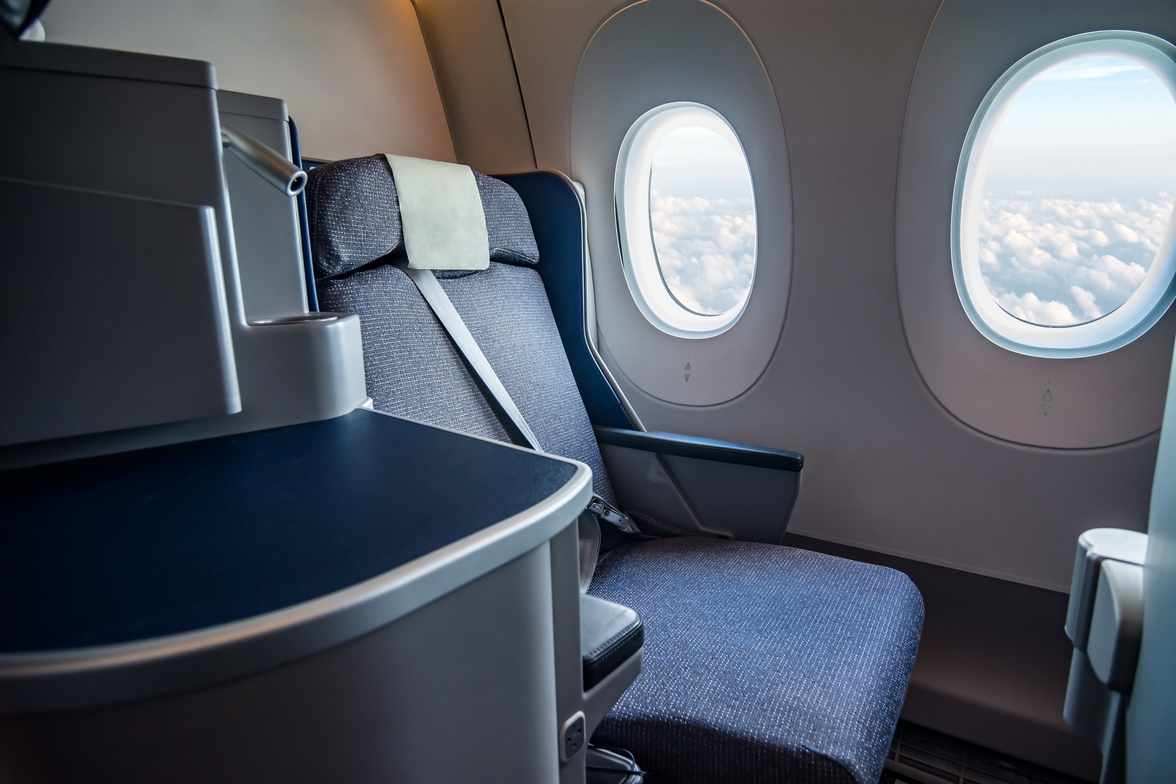 Business-class flights from the US to São Paulo