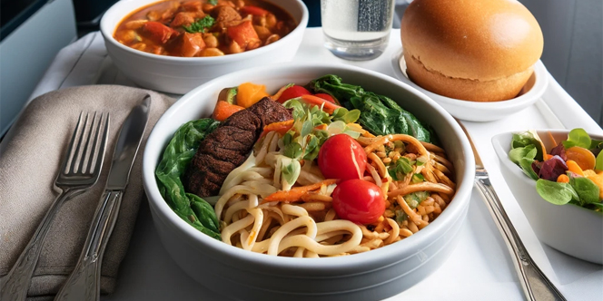 American Airlines Business Class Review 5 meal-American-Airlines-business-class