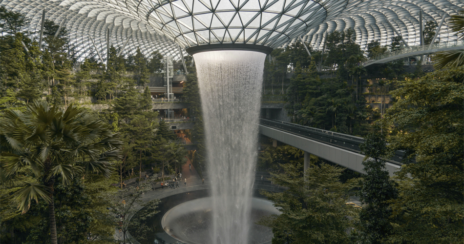 Singapore Airlines Business Class Experience: Comfort, Dining & Suites Review 2 singapore airlines business class - Singapore’s Jewel - the world’s tallest indoor waterfall in Changi Airport