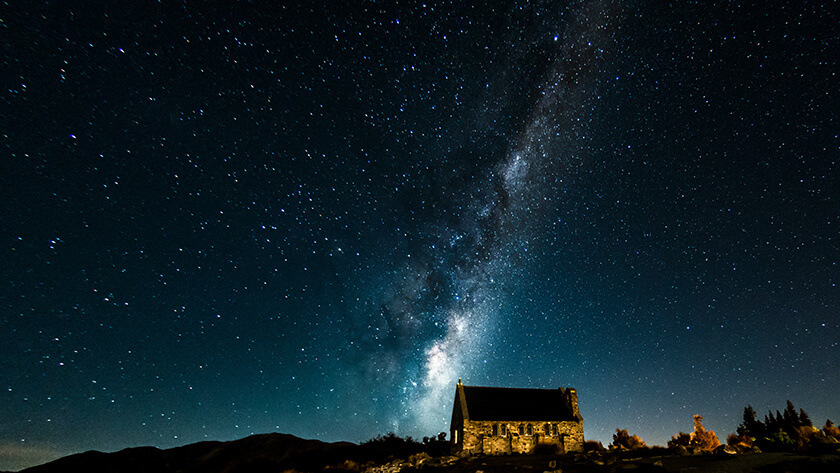 Six Experiences That Redefine Comfort 2 milky way over mountain chapel at night Six Experiences That Redefine Comfort