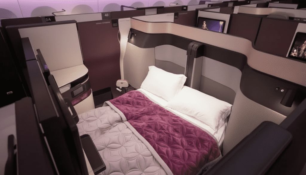 The Real Priorities of Business Class Travelers 3 lie flat business class seat on long haul flight arangrant