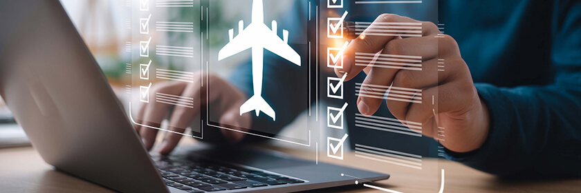 6 Travel Habits for a Better 2026 3 online flight booking travel checklist laptop 6 Travel Habits for a Better 2026