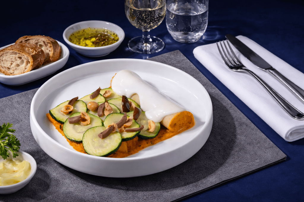 best business class food airlines arangrant