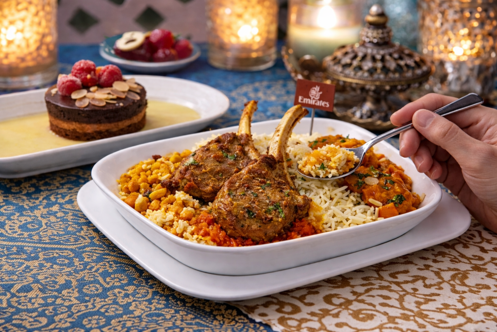 airline best business class food aragrant