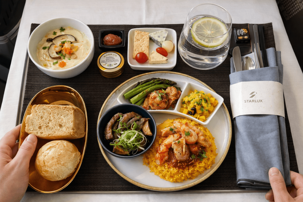 best business class food arangrant