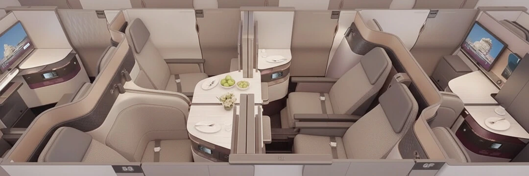 business class seat arangrant