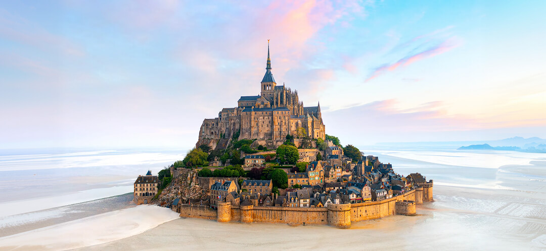 Mont Saint-Michel: spend a night on a tidal island that disappears twice a day 2 mont saint michel france aerial view tide