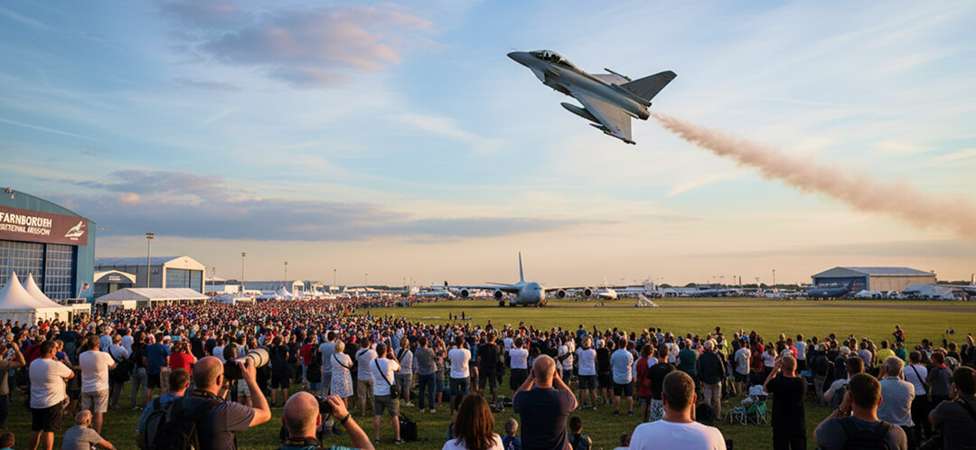 July 2026 US premium flight briefing 6 farnborough airshow aircraft display