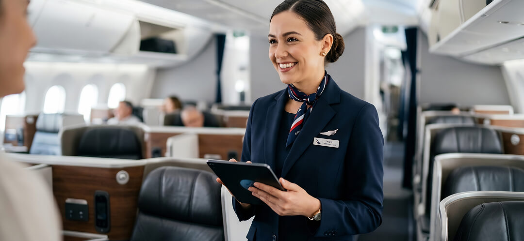 Four airline cabin crews that do things differently in business class 5 business class flight attendant assisting passenger