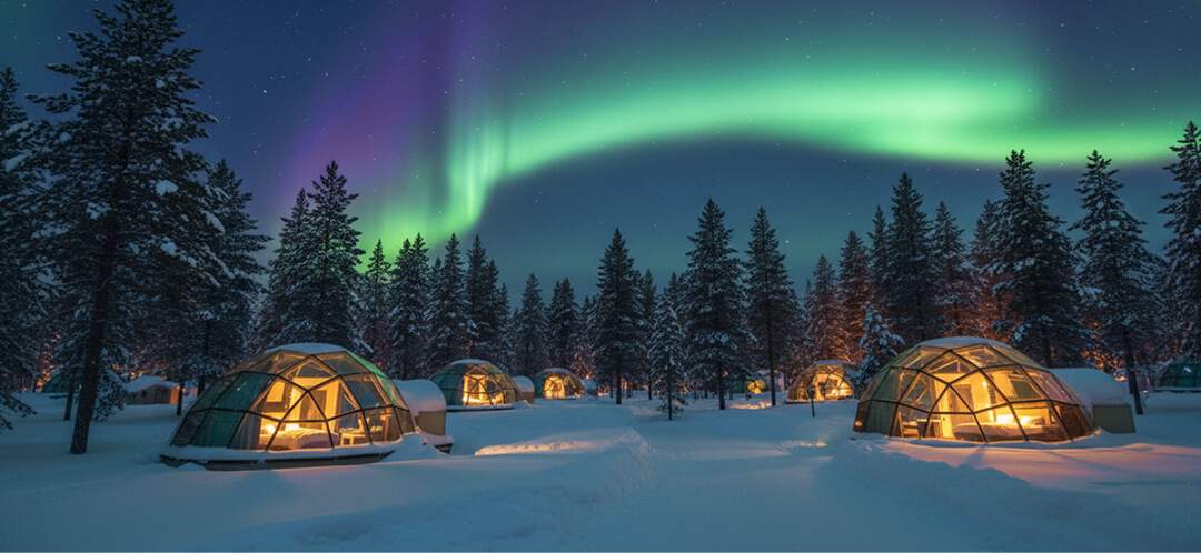 Glass igloo stays: sleep under the northern lights 3 glass igloo resort under northern lights